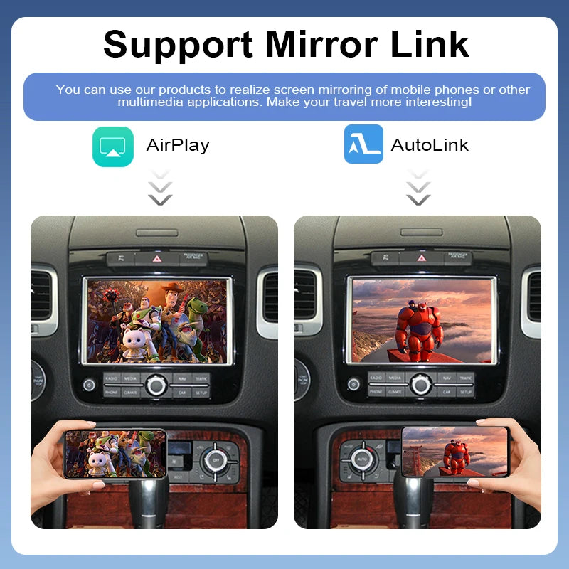 ZTUZAUTO Wireless CarPlay Android Auto Adapter VW Touareg RNS850 2011-2015 OEM 8