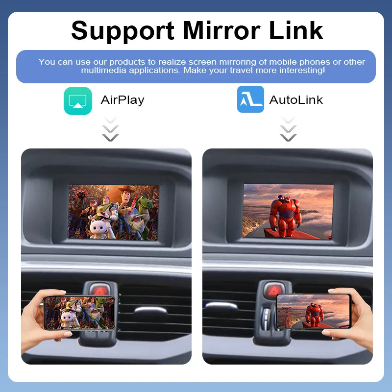 Newest Gen 3 Portable Wireless CarPlay/Android Auto Adapter Voice Control for Volvo V40 V60 XC60 S60 V70 XC70 S80 5.8