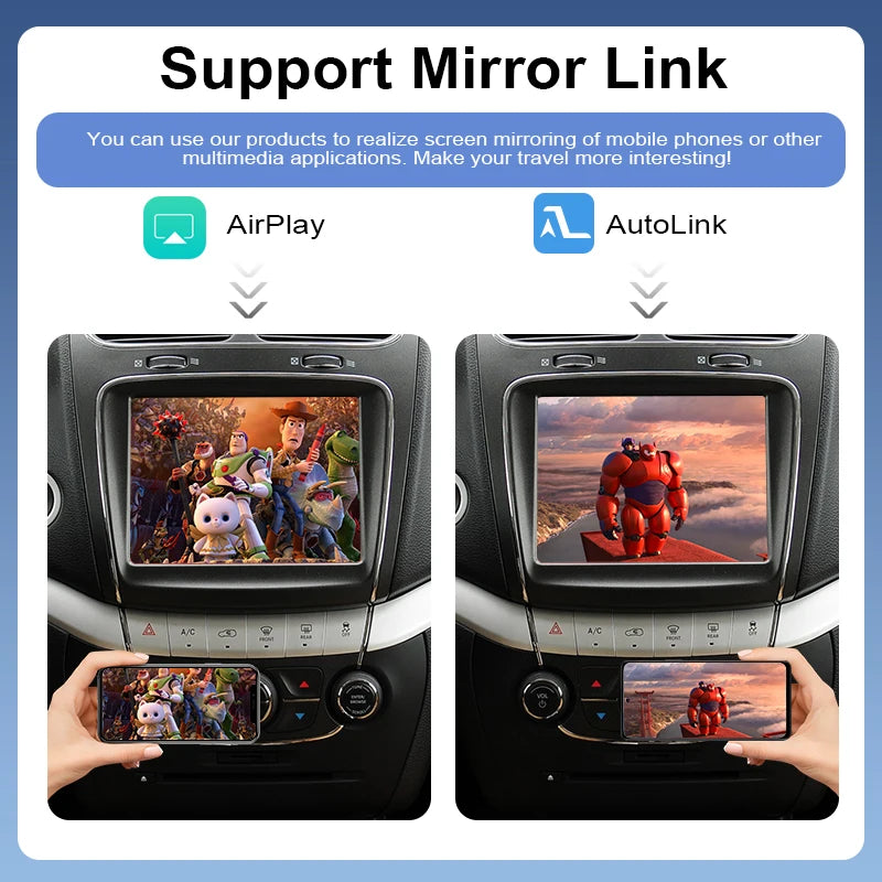 ZTUZAUTO Wireless Carplay Box Dodge Journey 2013-2016 Radio DVD Player Mirror Link Android Auto GPS Navigation DSP Airplay Apple