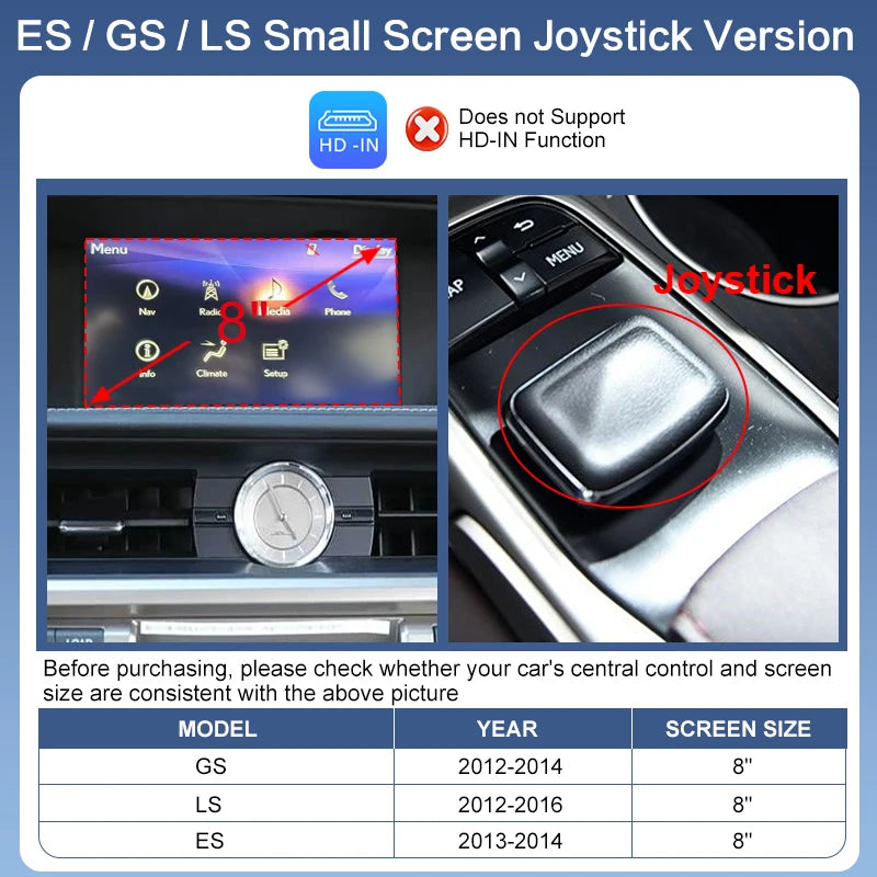 Wireless CarPlay for Lexus NX RX IS ES GS RC CT LS LX LC UX GX, 2012-2022 Android Auto Mirror Link AirPlay Car Play Functions
