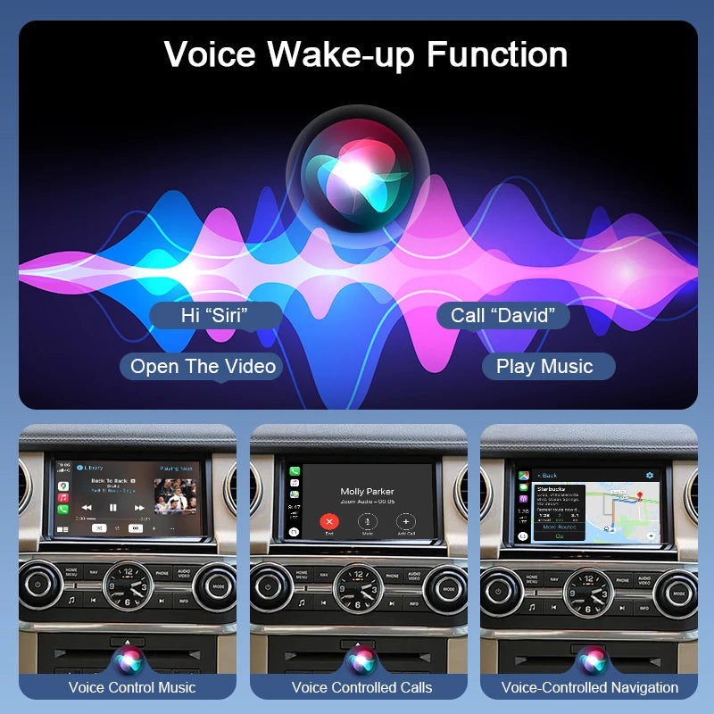 Wireless Carplay Android Auto MirrorLink Box Built-in WiFi for Range Rover / Land Rover Discovery 4 2009-2012 Denso Multimedia