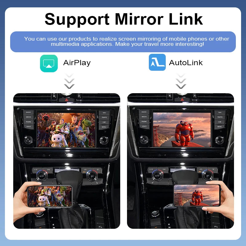 Wireless CarPlay Android Auto for Volkswagen VW Polo Golf Touareg Tiguan Teramont Passat B8 MIB MIB2 Module Box Video Interface