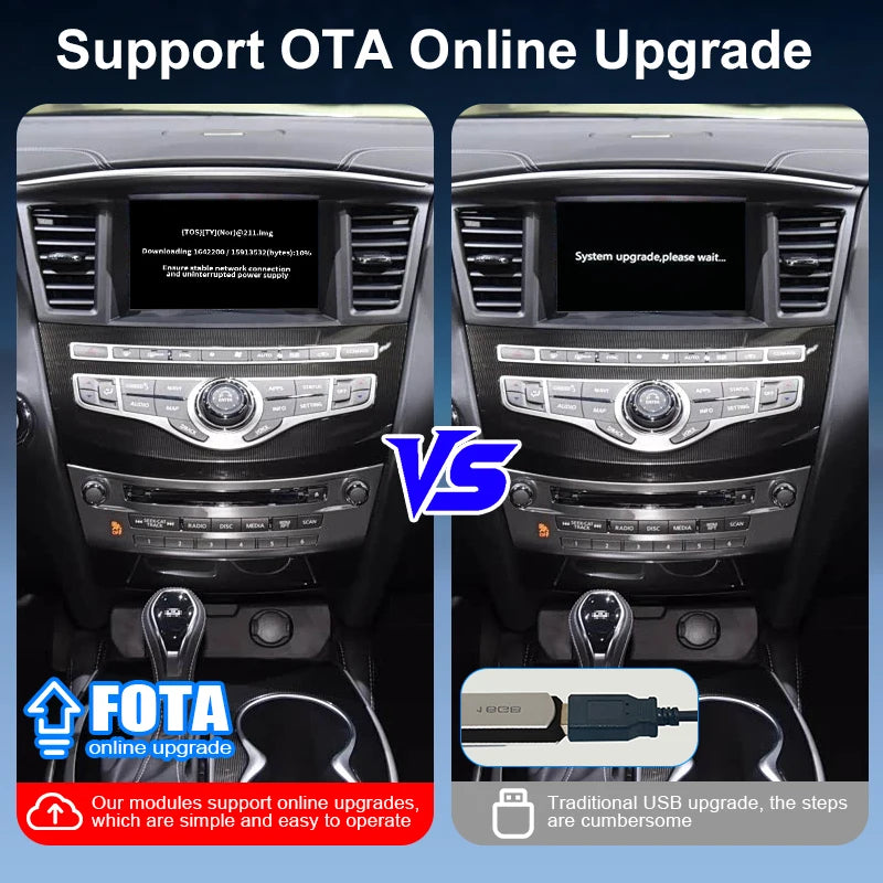 Wireless CarPlay / Android Auto Upgrade for Nissan Patrol/Armada & Infiniti Models 2020-2023