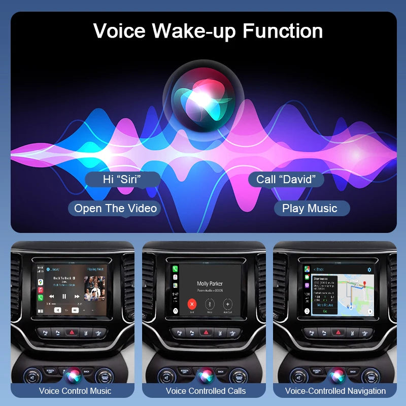 Wireless CarPlay Android Auto Jeep Cherokee/Compass/Grand-Cherokee Support Mirror Multimedia Navigation Aftermarket Camera Voice