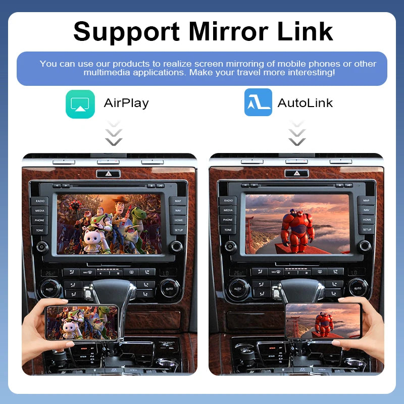 Wireless Android Auto CarPlay for Volkswagen Tiguan Passat RNS510 Skoda Phaeton Support Mirror Link Airplay Navi Touch Control