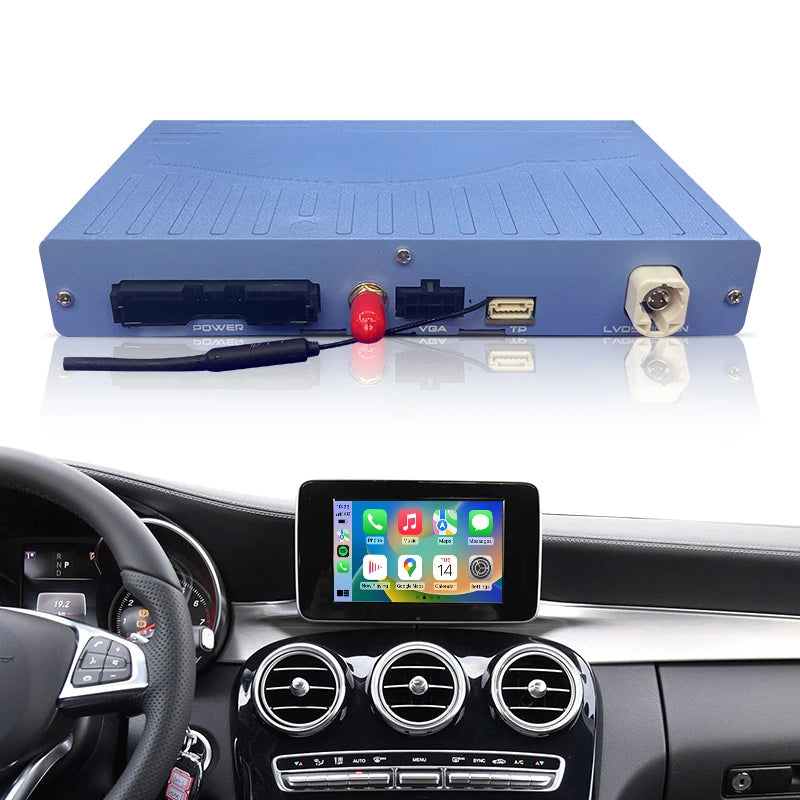 Newest NTG5.0/5.1 Wireless Apple CarPlay/Android Auto Box for Mercedes Benz C/GLC Class W205 Supports Airplay Mirror Link