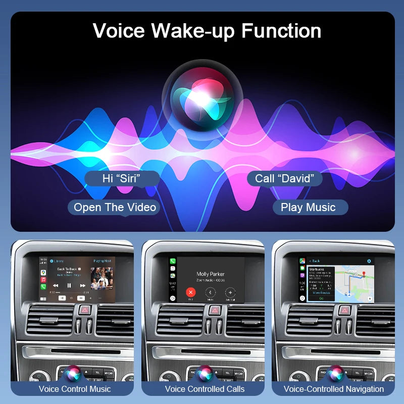 Newest Gen 3 Wireless Apple CarPlay for Volvo S60 S80 XC60 V60 V40 S60L 15-19 Android Auto Box Adapter Mirror Front Rear Cameras