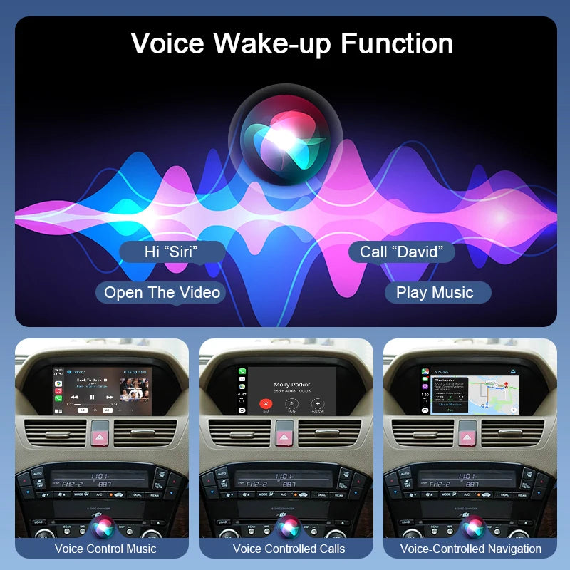 Android Auto Wireless Carplay Box For Acura MDX 2007 -2013 Module Car Play AirPlay Mirror Link Interface Support Camera MIC Maps
