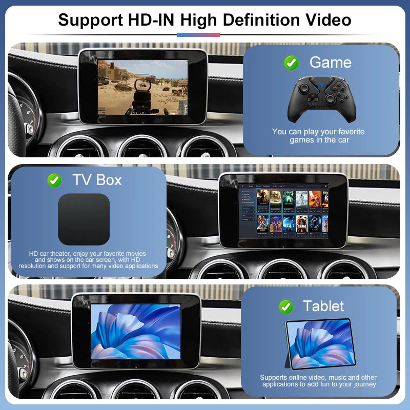 Newest NTG5.0/5.1 Wireless Apple CarPlay/Android Auto Box for Mercedes Benz C/GLC Class W205 Supports Airplay Mirror Link