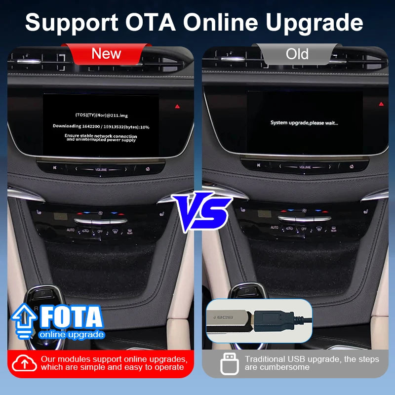Wireless CarPlay for Cadillac XT5 2016-2019 SRX XTS CTS ATS 8'' HMI 2.0 Android Auto Mirror Link AirPlay Support Reverse Camera