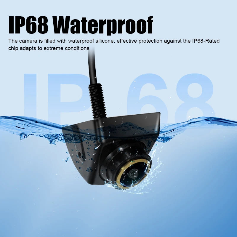 1080P AHD Car Backup Camera 170 Fisheye Golden Lens Night Vision Waterproof Universal VW Audi Nissan Kia Mazda Guiding Line 6M