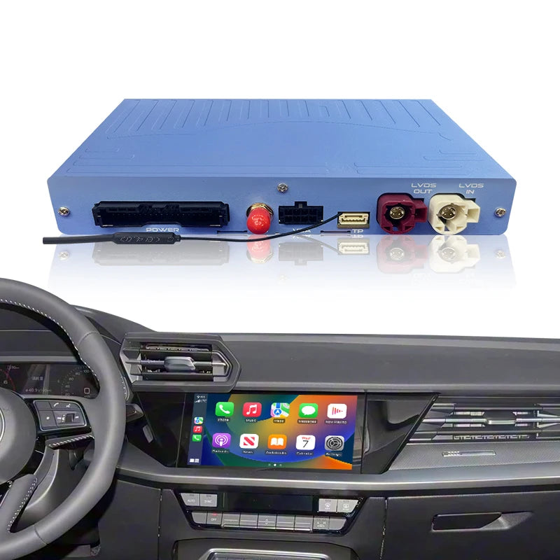 ZTUZAUTO Wireless CarPlay Android Auto Adapter for Audi A3 2020-2025 MIB3 OEM Cameras AirPlay Mirror Link Supports Siri Google