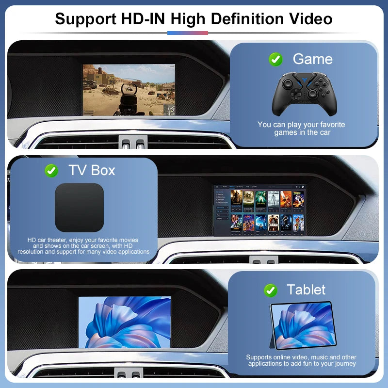 Wireless CarPlay Android Auto Adapter Voice Control 360 Camera Support for Mercedes Benz A/B/C/E Class GLA/CLA/GLK/SLK/CLS W204