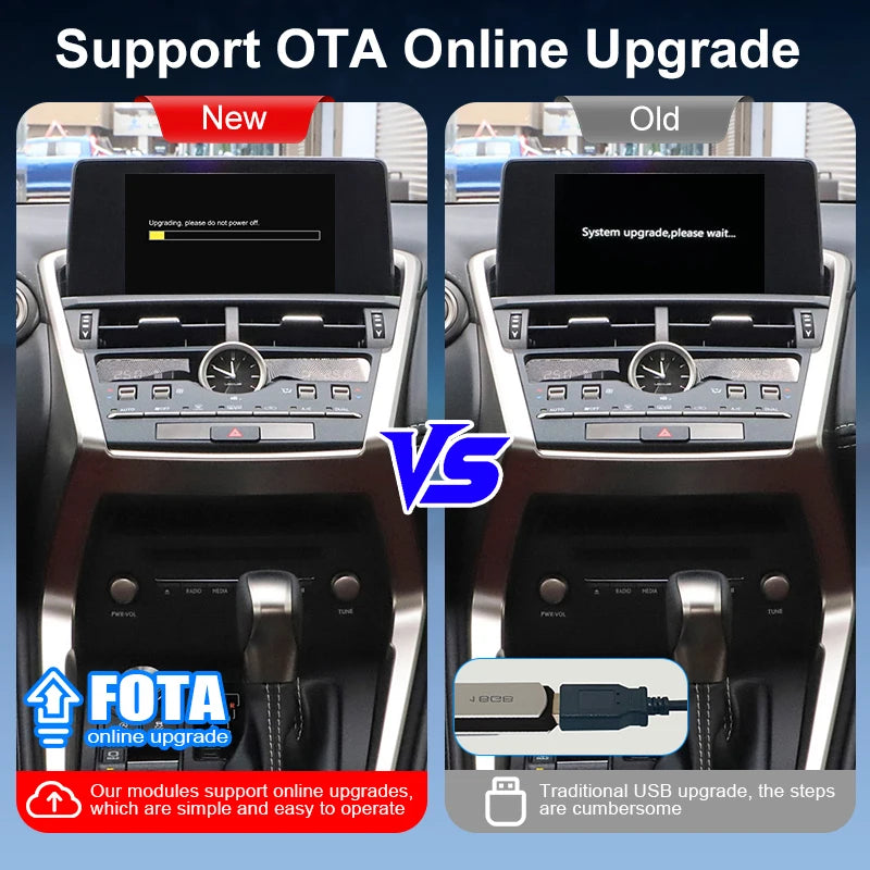 2026 Wireless CarPlay & Android Auto Mirror Link AirPlay for Lexus Models 2012-2019 with Voice Control & Camera Support