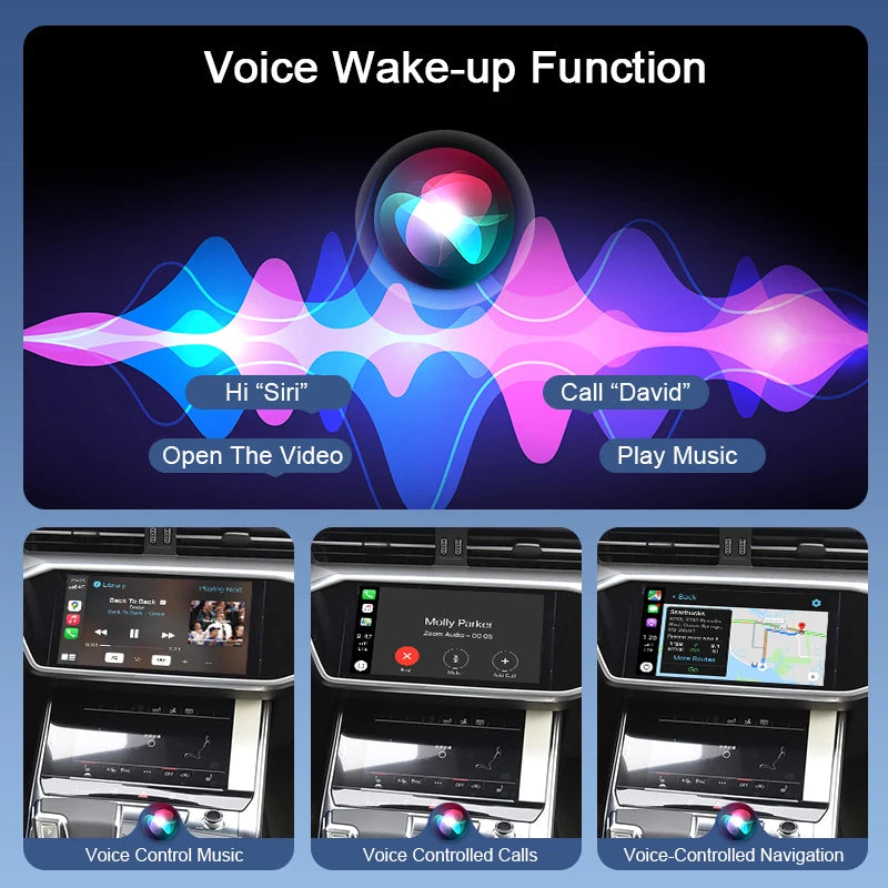 ZTUZAUTO Wireless CarPlay Android Auto Adapter for Audi A7 2019-2025 Q7 2020-2025 Front/Rear Cameras Mirror Link Spotify