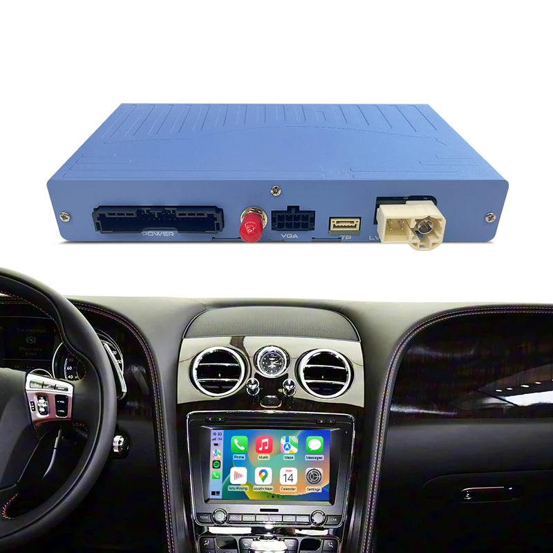 Wireless Apple CarPlay Android Auto Adapter Voice Control USB for Bentley Continental 14-17 Mirror Link Navigation System Backup