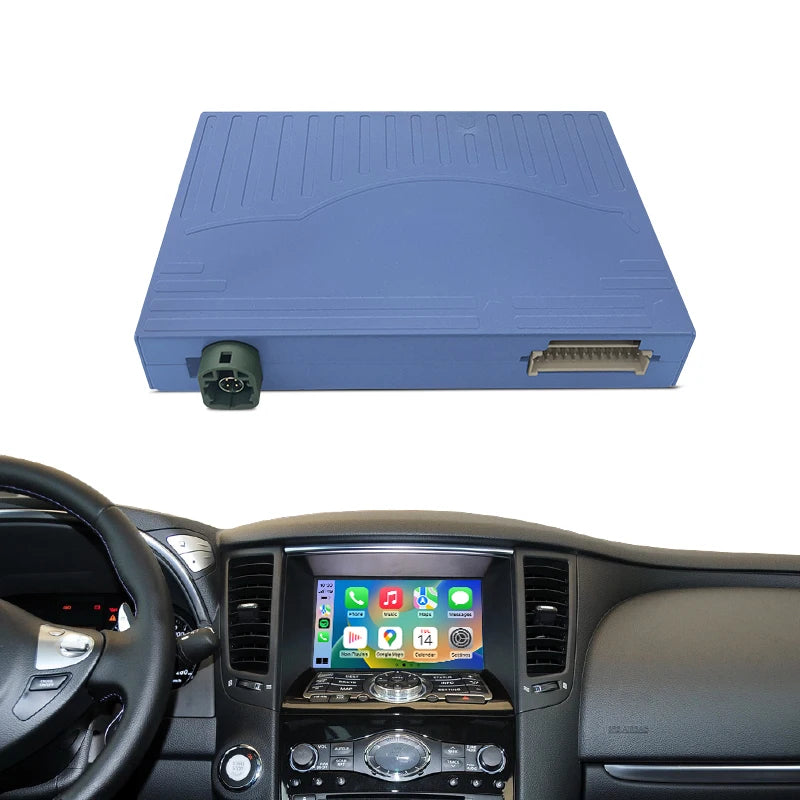 Wireless Apple CarPlay Android Auto Retrofit Infiniti 2015-2019 Q60/Q70/QX60 Mirror-Link AirPlay YouTube Adapter Voice Control