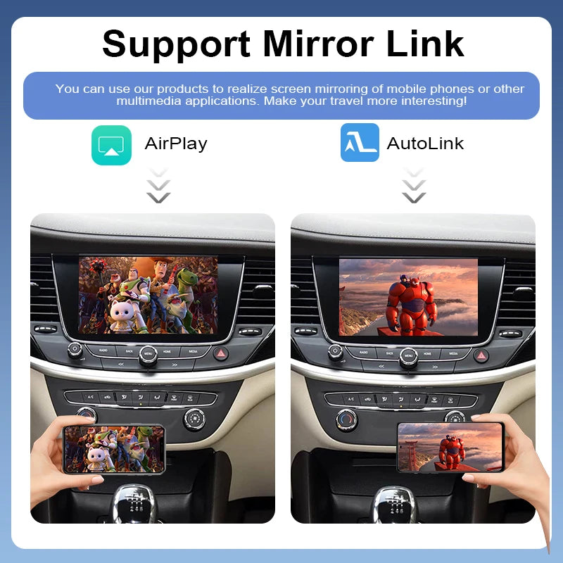 Wireless CarPlay Android Auto Adapter Ztuzauto Buick Verano 2015-2019 2.5/2.0 Support Mirror Screen AirPlay Reverse Camera 1