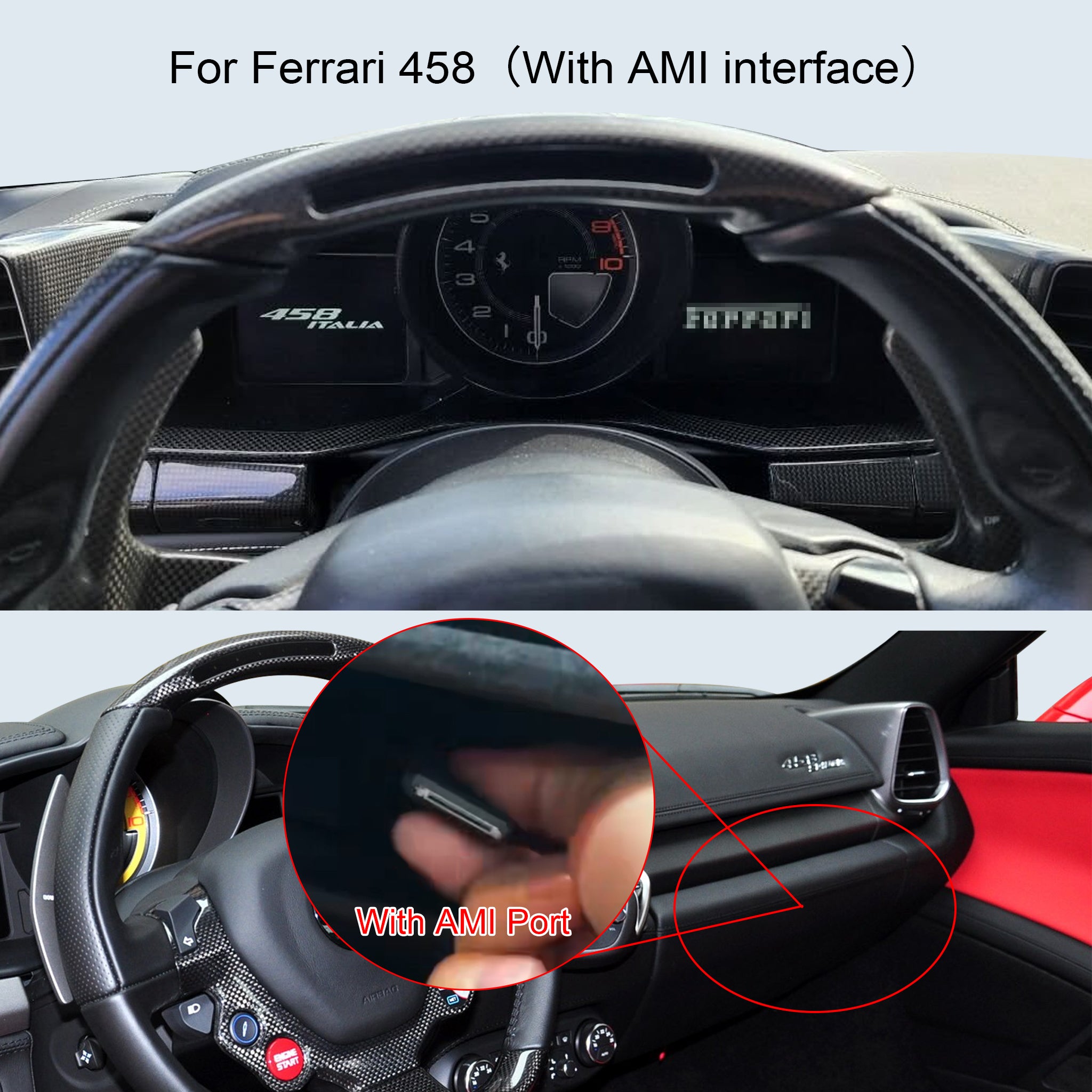 Wireless CarPlay & Android Auto Module for Ferrari 458 / 488 | Instrument Cluster Screen Upgrade