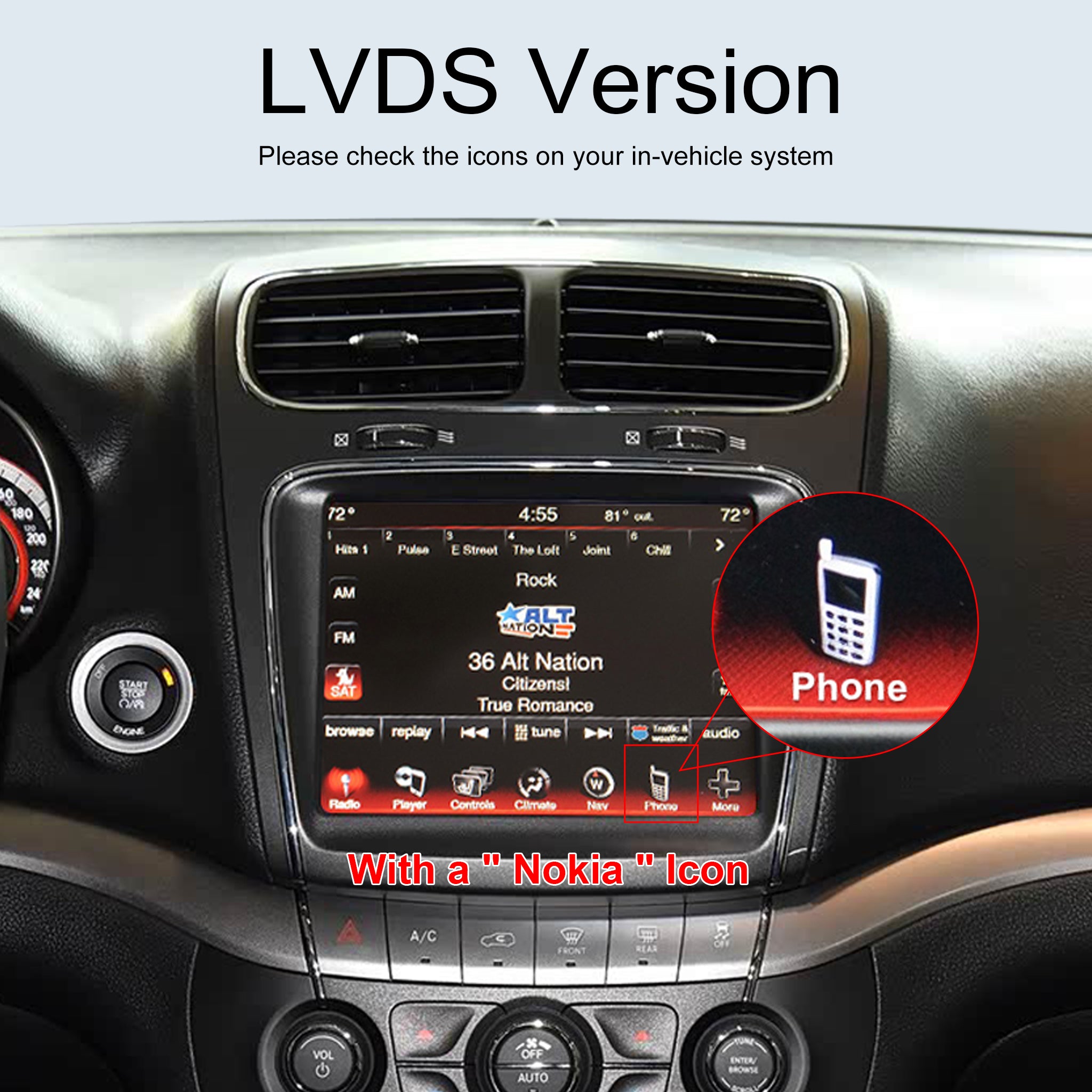 Gen3 CarPlay Decoder Module for Dodge Uconnect Radio Dodge Challenger / Viper Ram / Journey / Dart OEM Factory Screen Upgrade