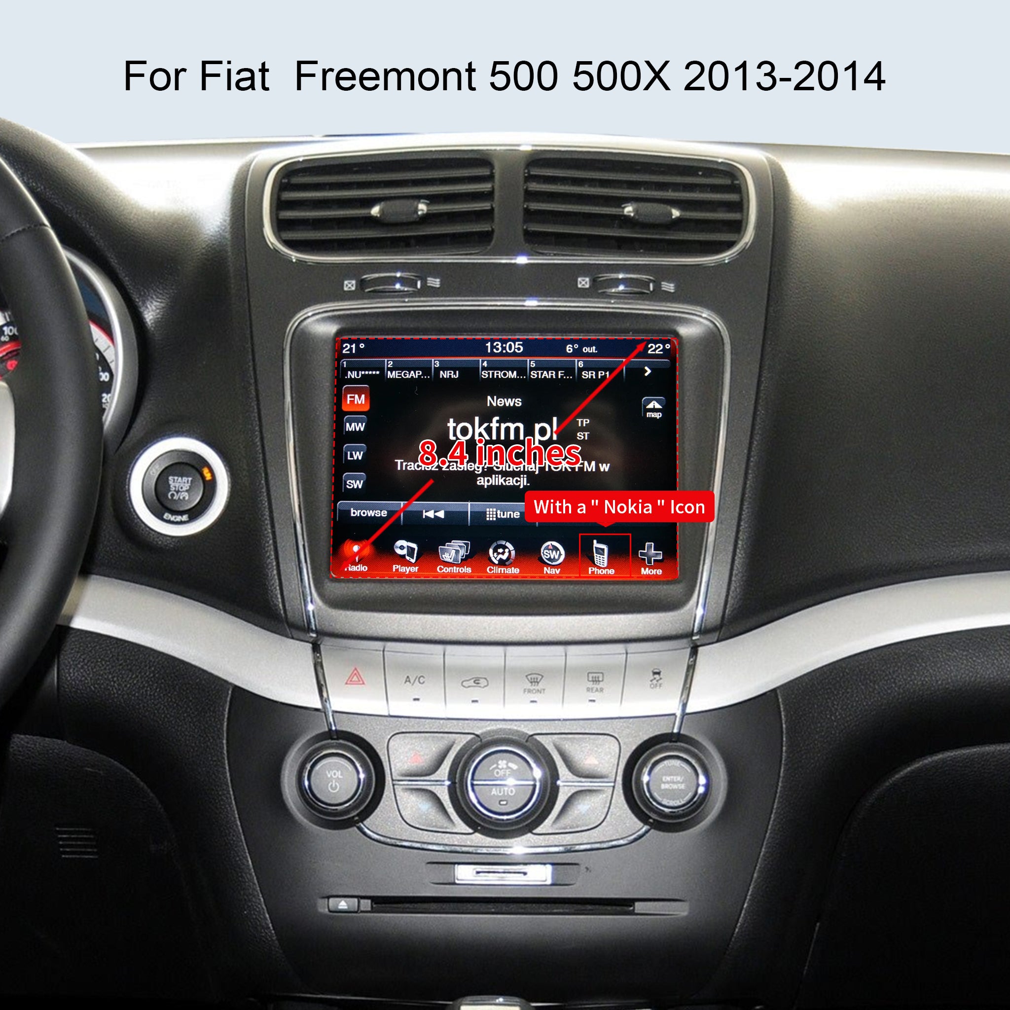 Wireless CarPlay & Android Auto Module for Fiat Freemont / 500 / 500X (2013-2014) | ONLY for 8.4