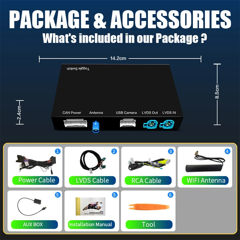 Wireless CarPlay Android Auto Retrofit Kit for BMW EVO ID4 ID5 ID6 1 2 3 4 5 7 Series X1 X3 X4 X5 X6 MINI Countryman, Plug&Play