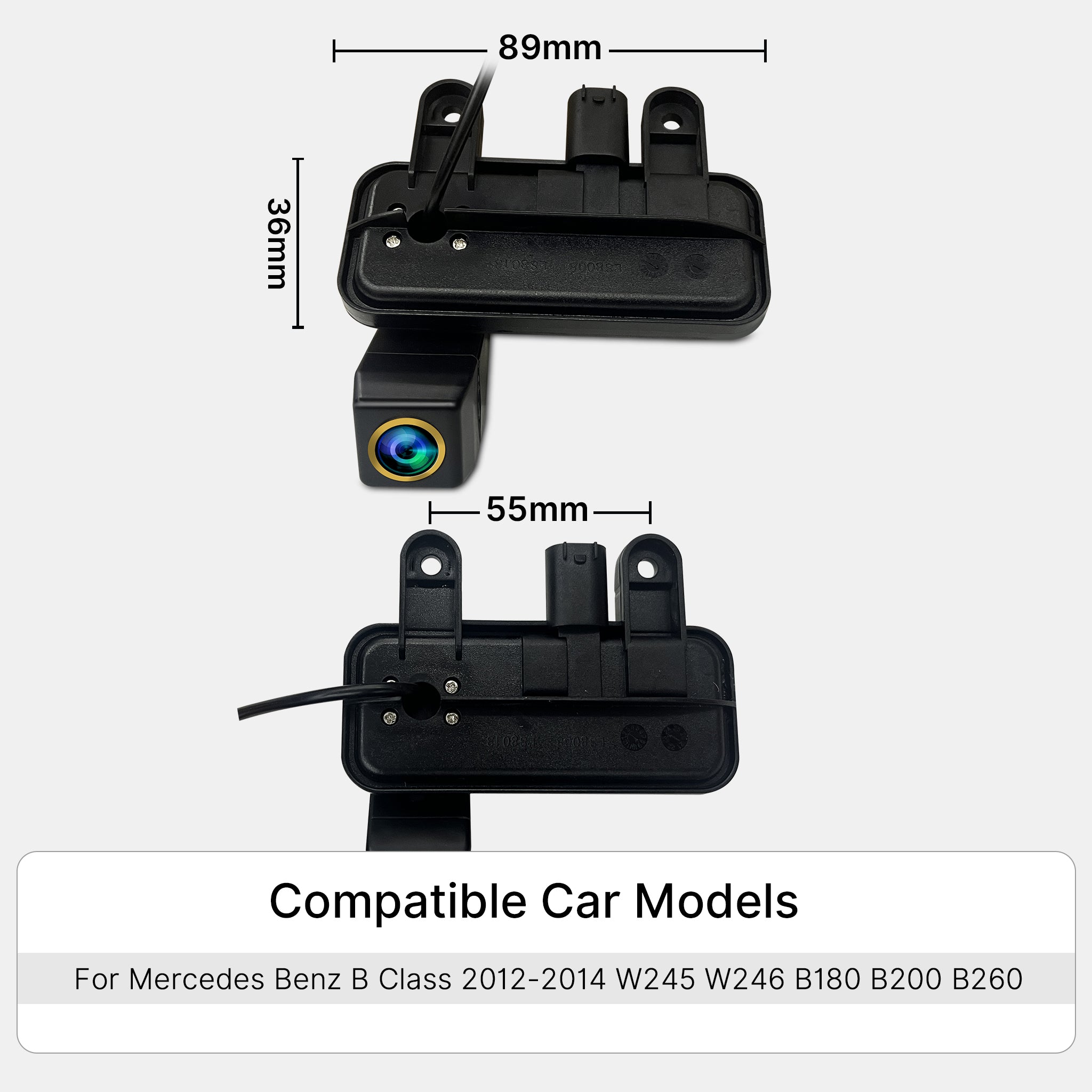 Rear View Backup Camera for Mercedes-Benz C E S GLK GLA Class | Trunk Handle Replacement