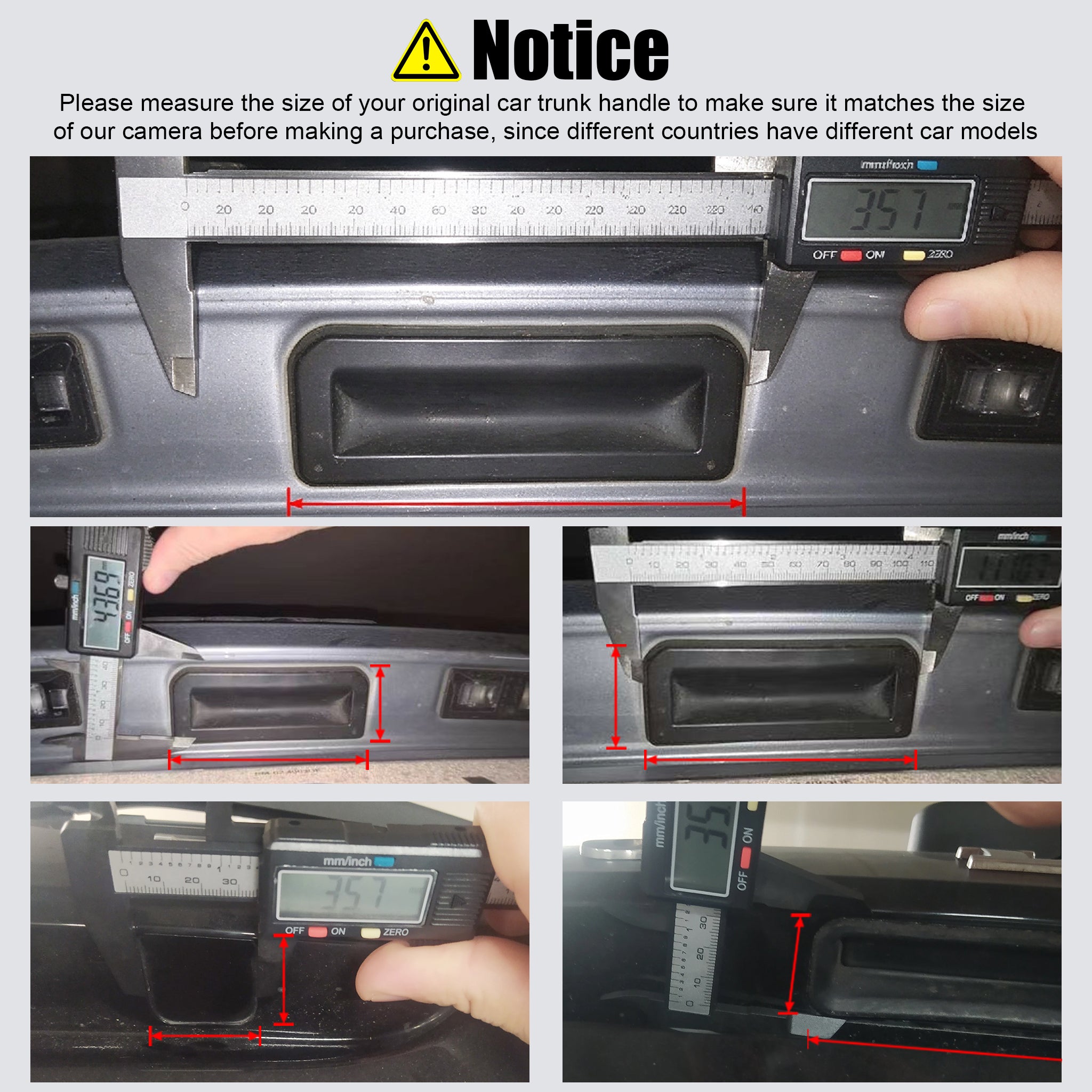 AHD 1080P 720P Rear View Backup Camera for Volvo S60 S80 V60 XC60 XC90 | OEM Fit Handle Replacement