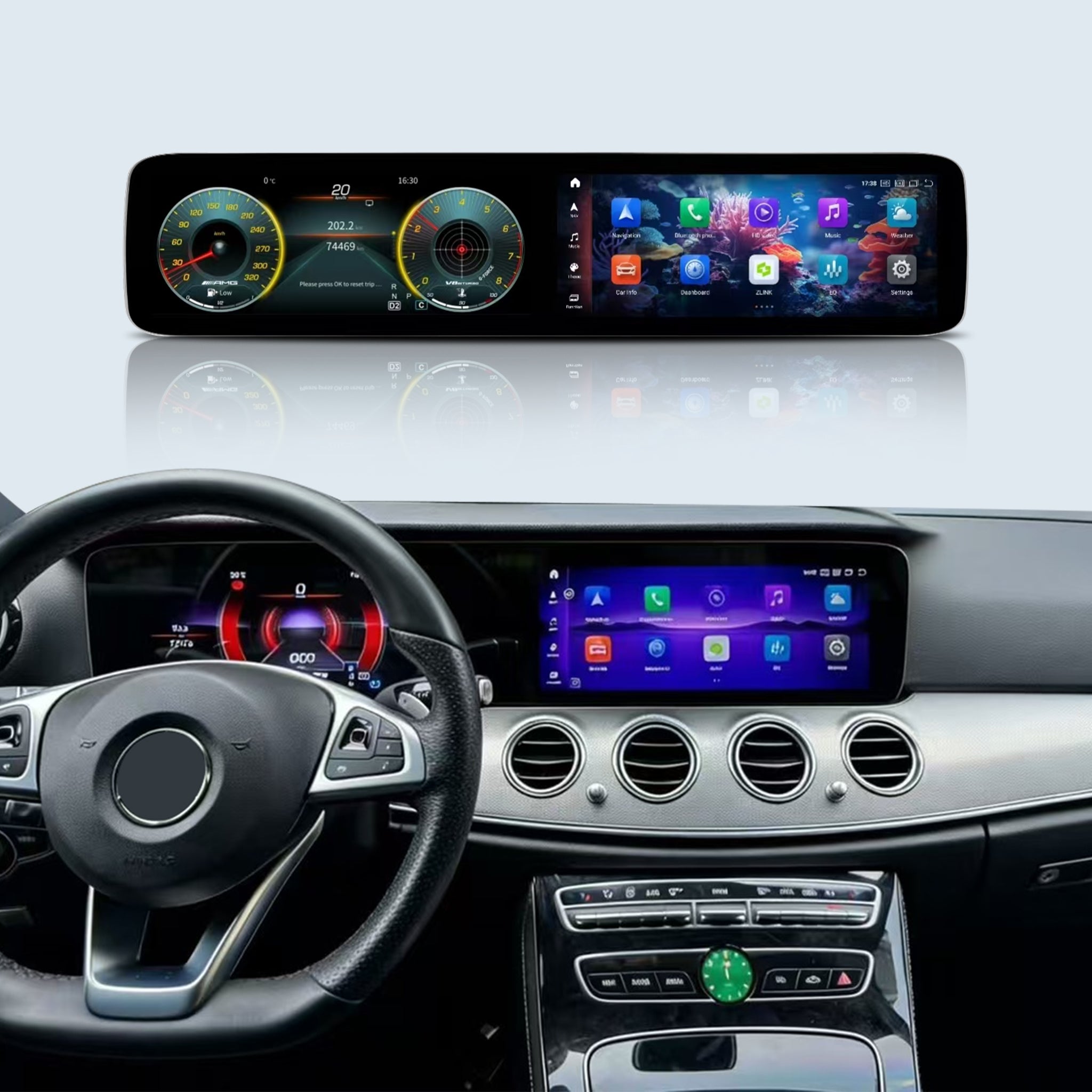 Qualcomm Android 14 Dual Screen Upgrade for Mercedes E-Class