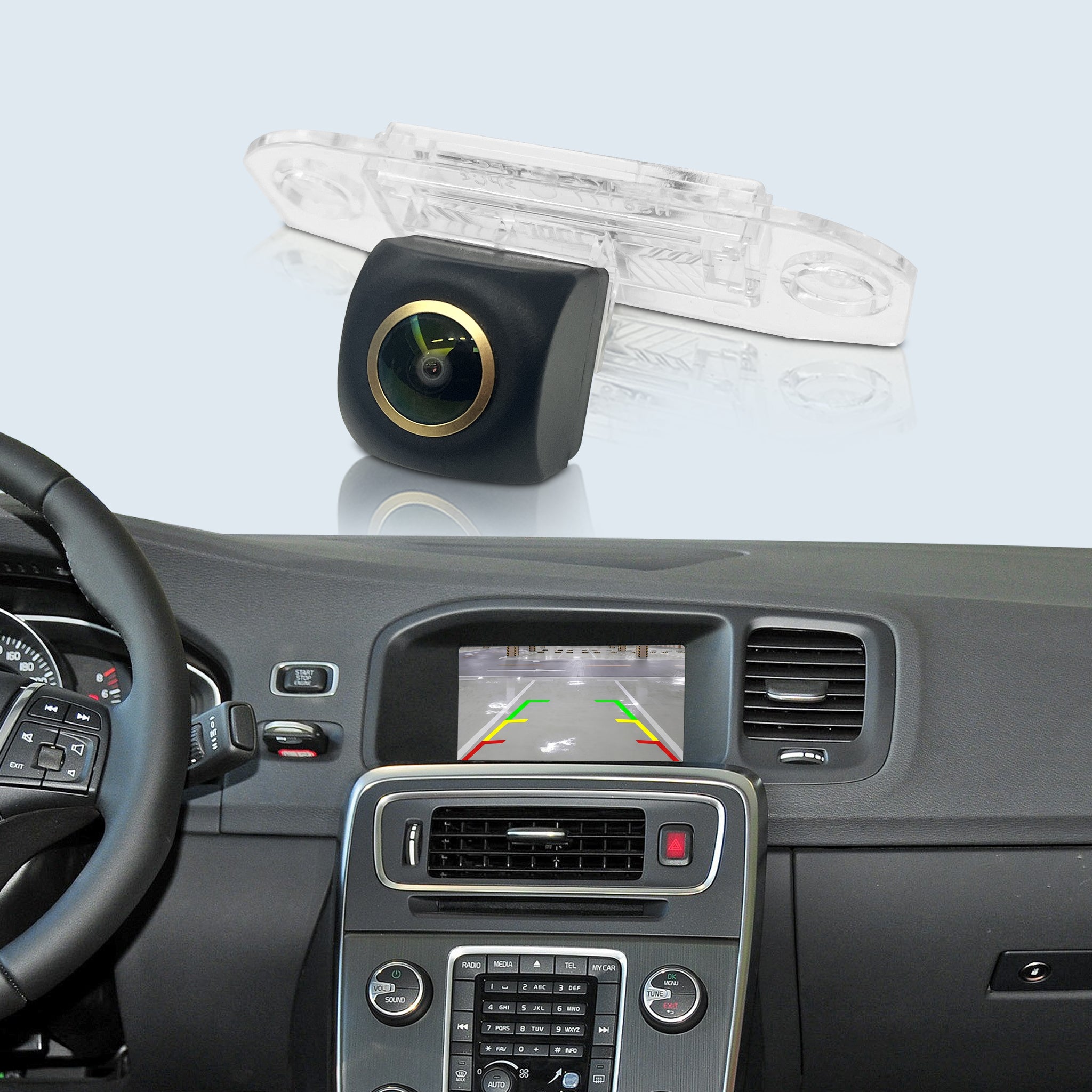 AHD 1080P 720P Rear View Backup Camera for Volvo S60 S80 V60 XC60 XC90 | OEM Fit Handle Replacement