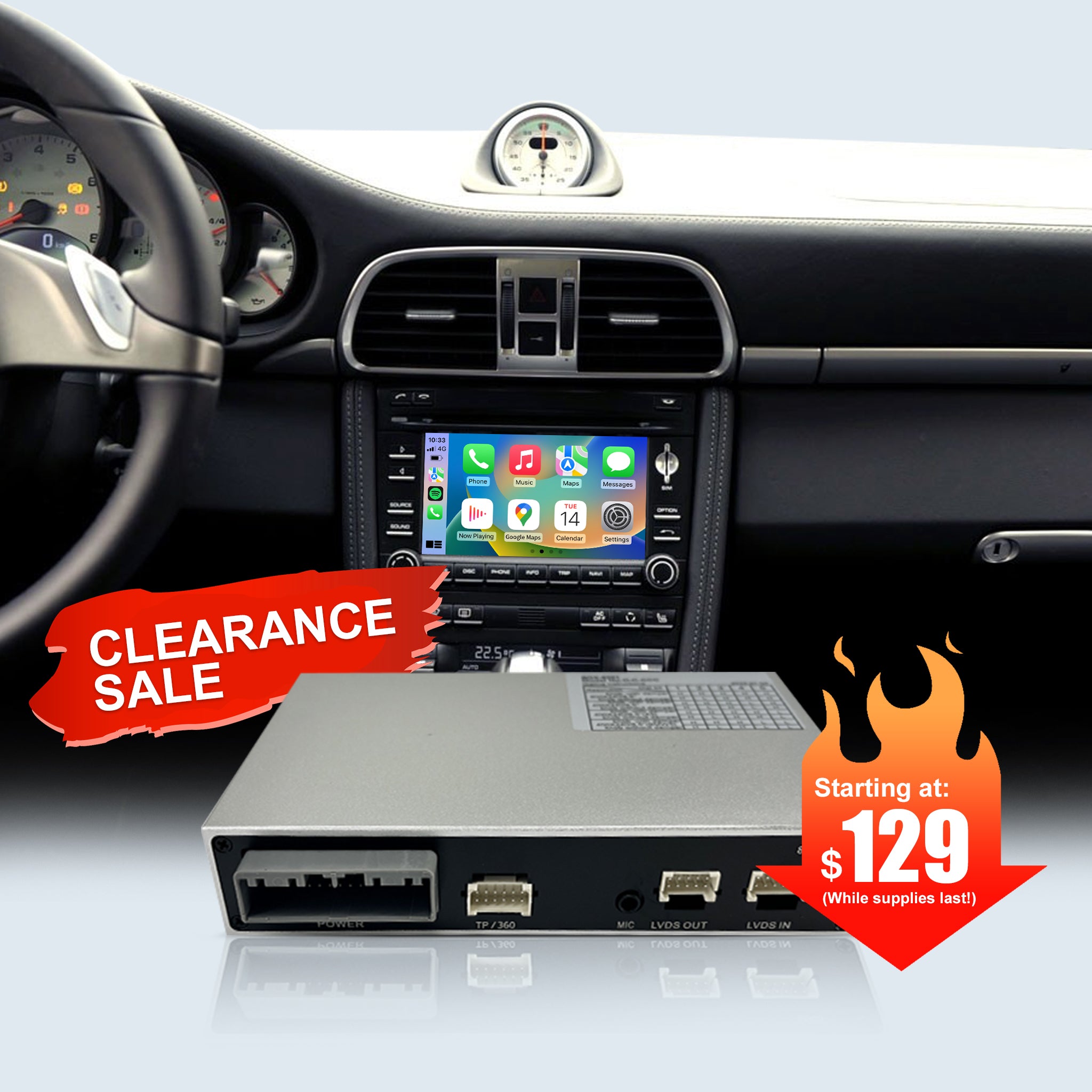 [FINAL CLEARANCE] Wireless CarPlay & Android Auto Module for Porsche PCM 3.0 | OEM Screen Upgrade
