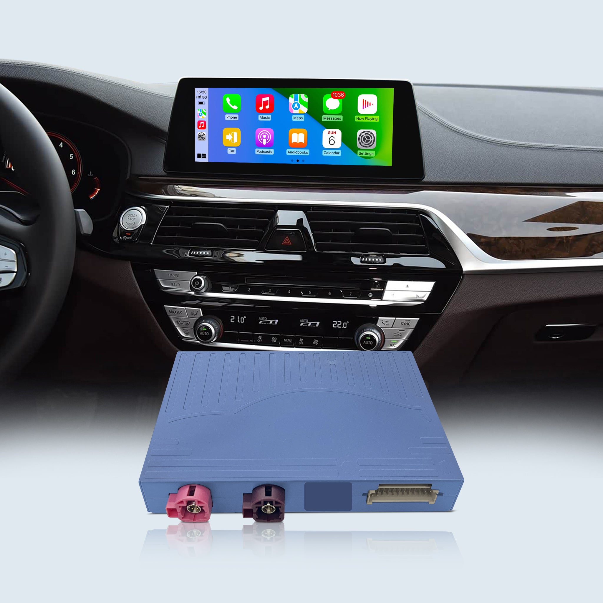 Wireless CarPlay & Android Auto Integration Interface for BMW NBT / EVO / MGU Full OEM Touchscreen Support