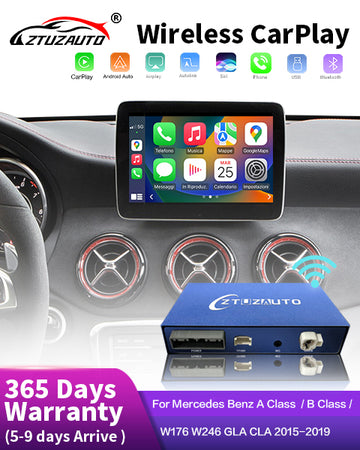 Car Play Wireless Adapter for Mercedes Benz NTG5.0 A B C E S GLC CLA GLA GTR GLE, Carplay Auto Retrofit Kit Support Reverse Camera, Android Auto System, Mirrorlink