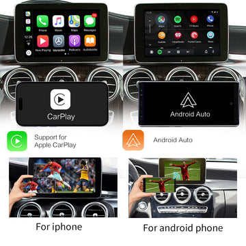 Wireless Carplay for Mercedes Benz C-Class W205 & GLC 2015-2018 GLA  CLA, with Android Auto Mirror Link Airplay Auto Play Functions