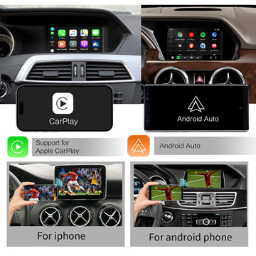 For Mercedes Benz A B C E S Class  W176 W204 W246 GLA CLA CLS ML GL SL GLK  Wireless CarPlay Android Auto Decoder with Mirror Link AirPlay