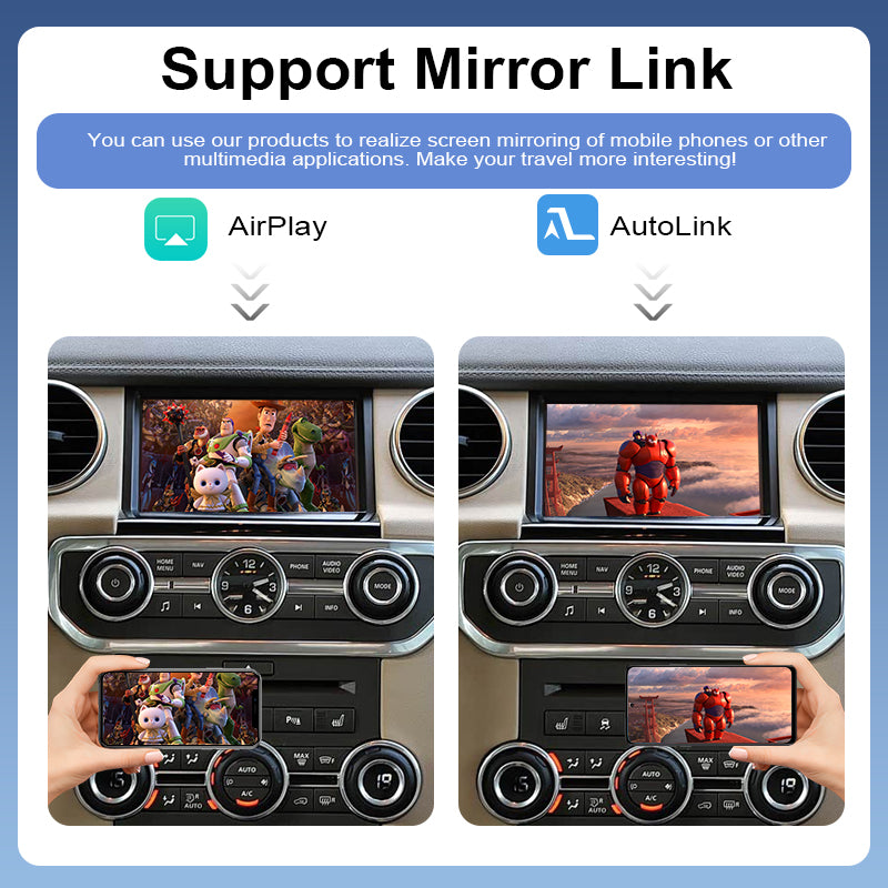 Wireless Carplay Android Auto Box for Range Rover / Land Rover Discovery 4 2009-2012 Denso Multimedia Navigation Plug and Play