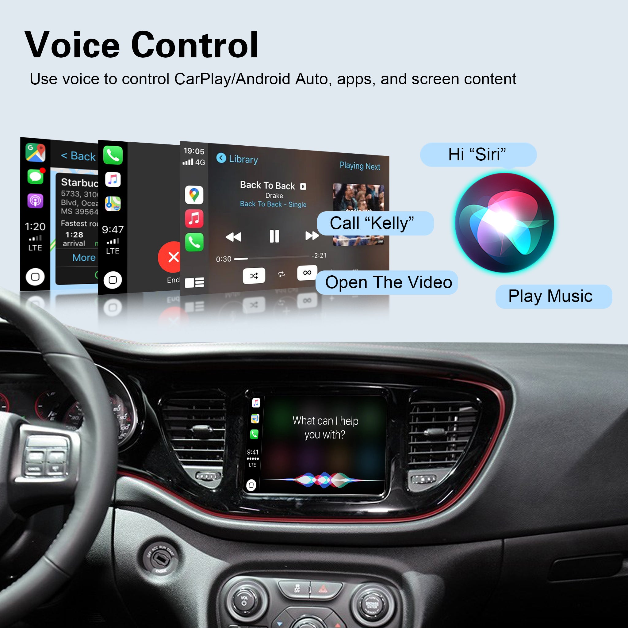Gen3 CarPlay Decoder Module for Dodge Uconnect Radio Dodge Challenger / Viper Ram  / Journey  / Dart OEM Factory Screen Upgrade