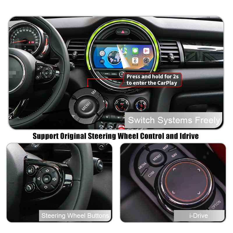 Wireless CarPlay Android Auto for Mini R55 R56 R57 R58 R59 R60 R61 F54 F55 Clubman Countryman Hardtop John Cooper Works