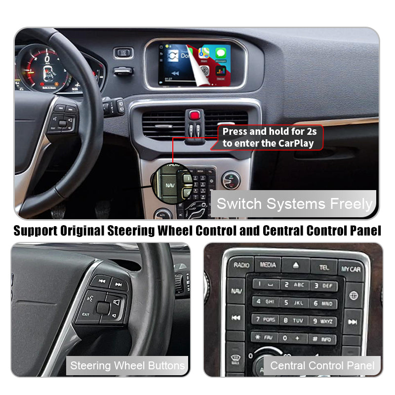 Wireless CarPlay for Volvo V40 2015-2019 XC60 S60L 7