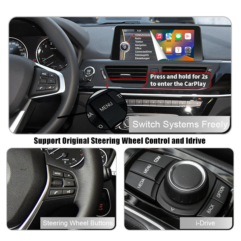 Wireless CarPlay Android Auto for BMW 1 2 3 4 5 7 Series X1 X3 X4 X5 X6 I3 I8 MINI M3 M4 M5 Z4
