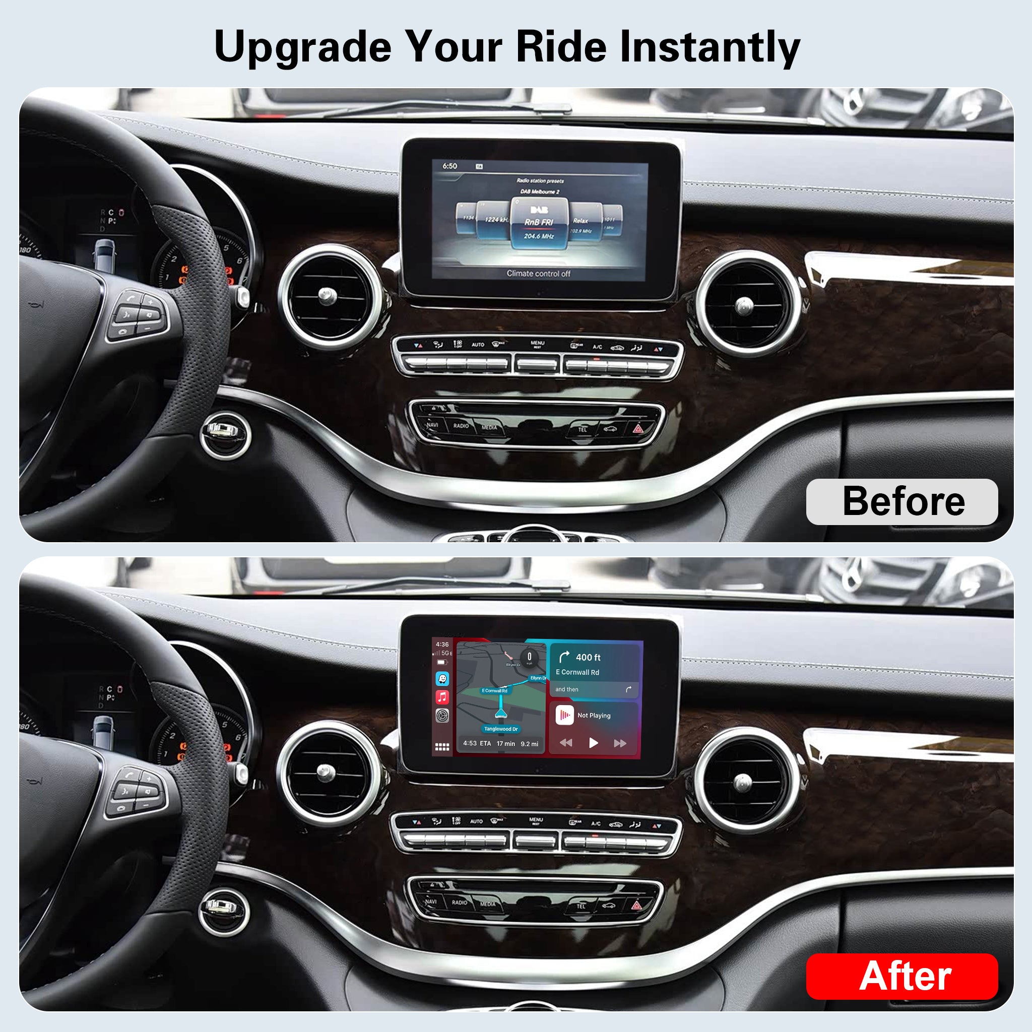 Wireless CarPlay & Android Auto Module for Mercedes-Benz V-Class / Vito (W447) | NTG 5.0 & NTG 6.0 Upgrade