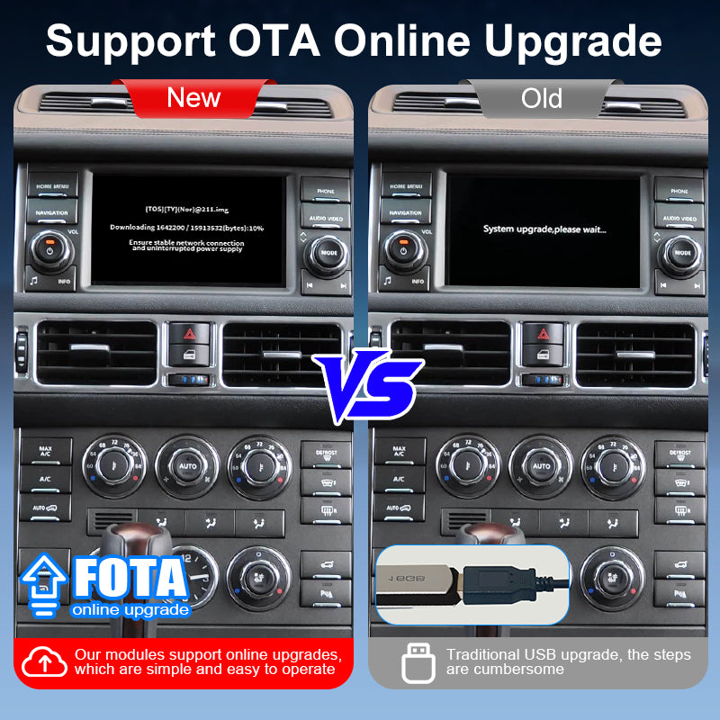 Wireless Carplay Android Auto Box for Range Rover / Land Rover Discovery 4 2009-2012 Denso Multimedia Navigation Plug and Play
