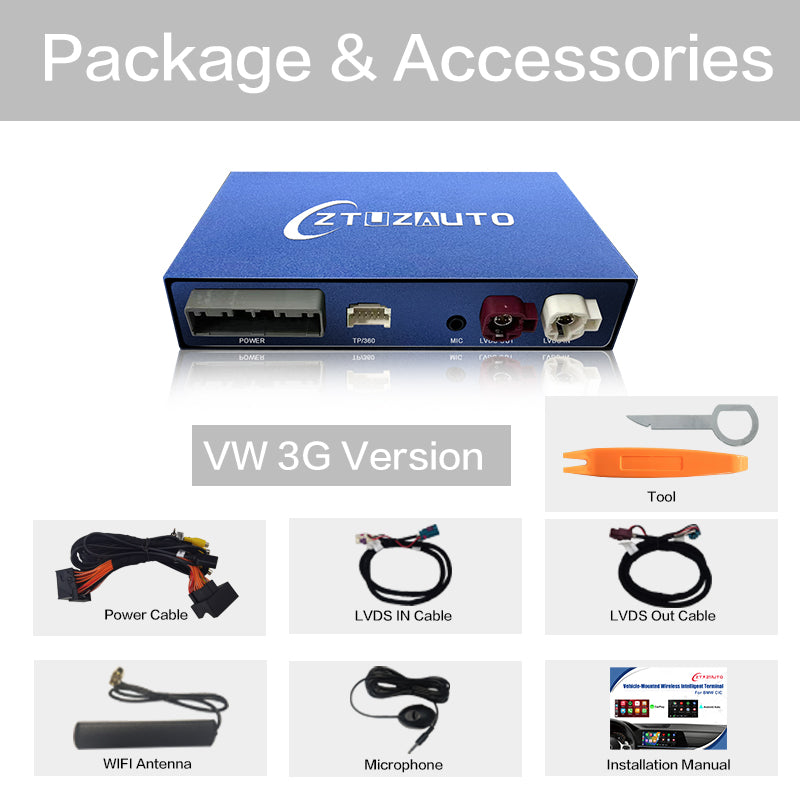 Wireless Carplay & Android Auto Module For VW Volkswagen Touareg RNS850 2011-2015 Mirror Link AirPlay Recoder Car Accessories