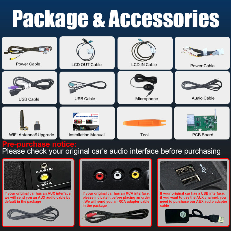 Wireless CarPlay Android Auto Adapter for Infiniti Q50 Q50L QX50 Q60 QX60 QX80 Nissan Patrol Mirror Link AirPlay Retrofit Kit