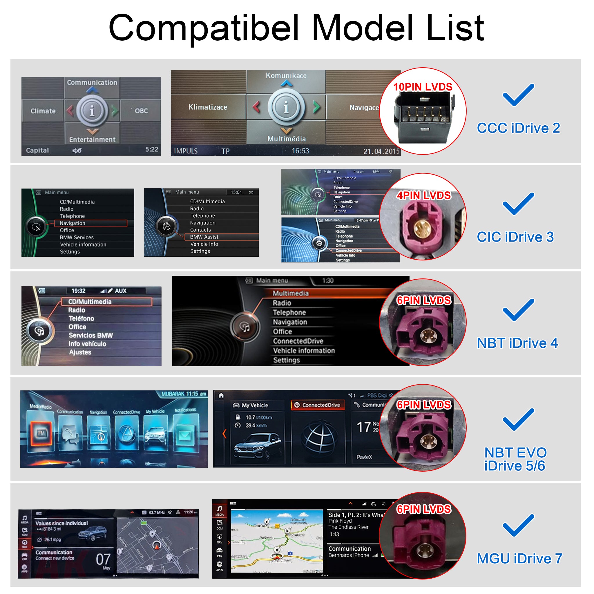 Gen3 Wireless CarPlay & Android Auto Decoder Module for BMW CCC/CIC/NBT/EVO/MGU System Upgrade