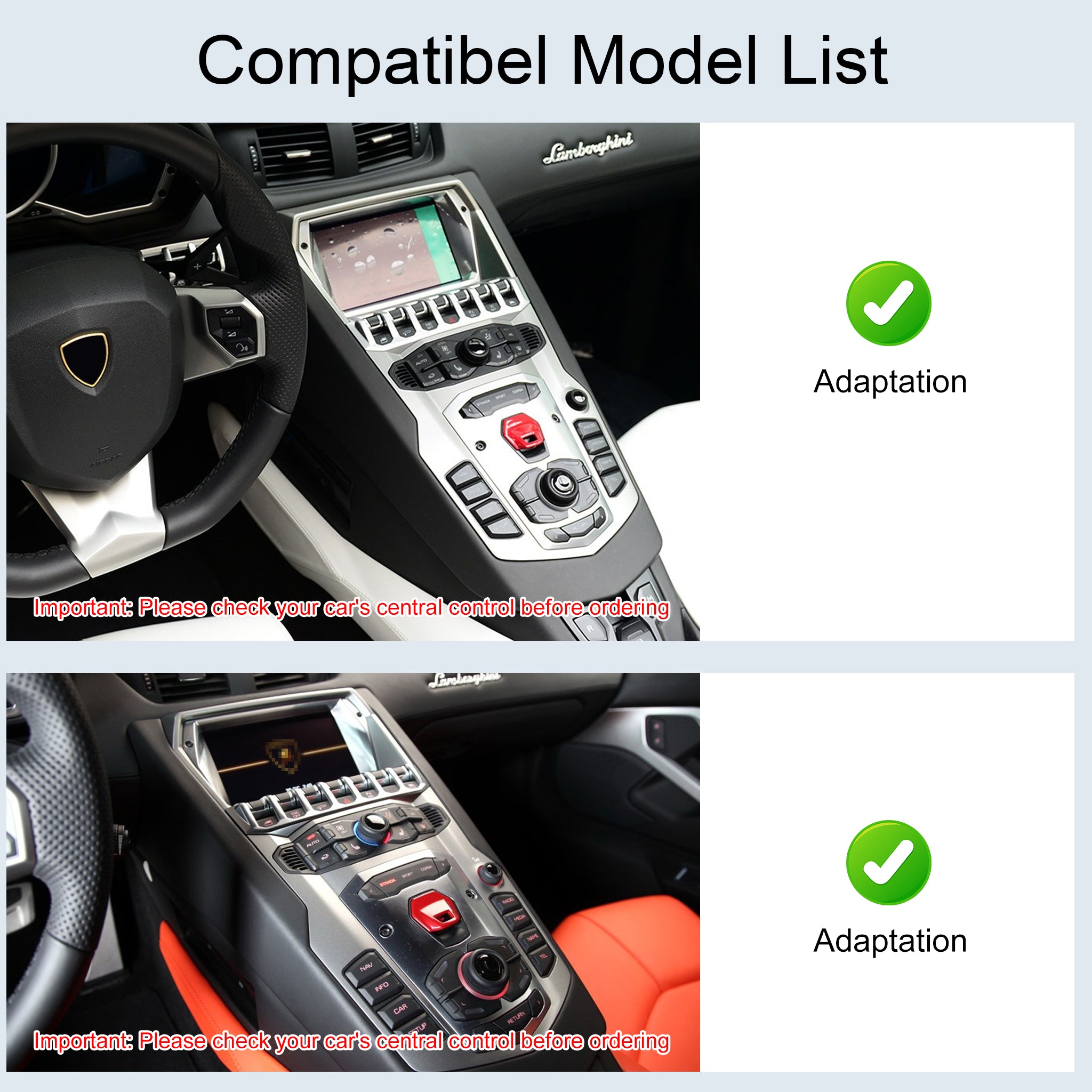 OEM Integration Wireless CarPlay Retrofit Kit for Lamborghini Aventador 2012-2019