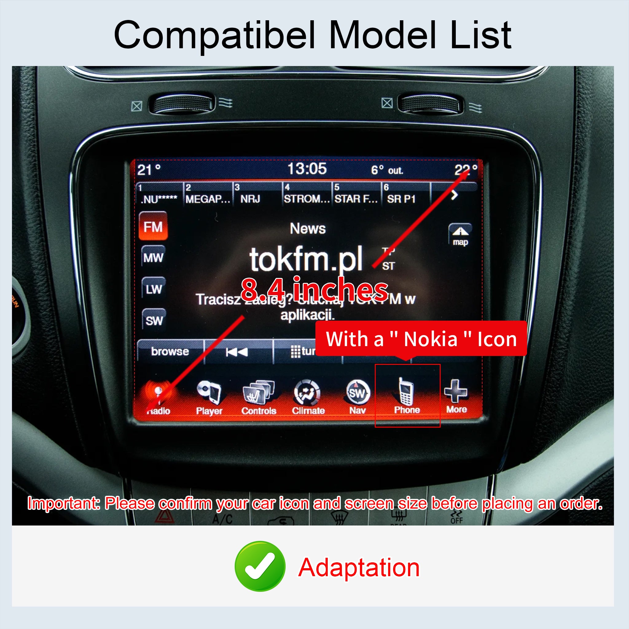 Wireless CarPlay & Android Auto Module for Fiat Freemont / 500 / 500X (2013-2014) | ONLY for 8.4