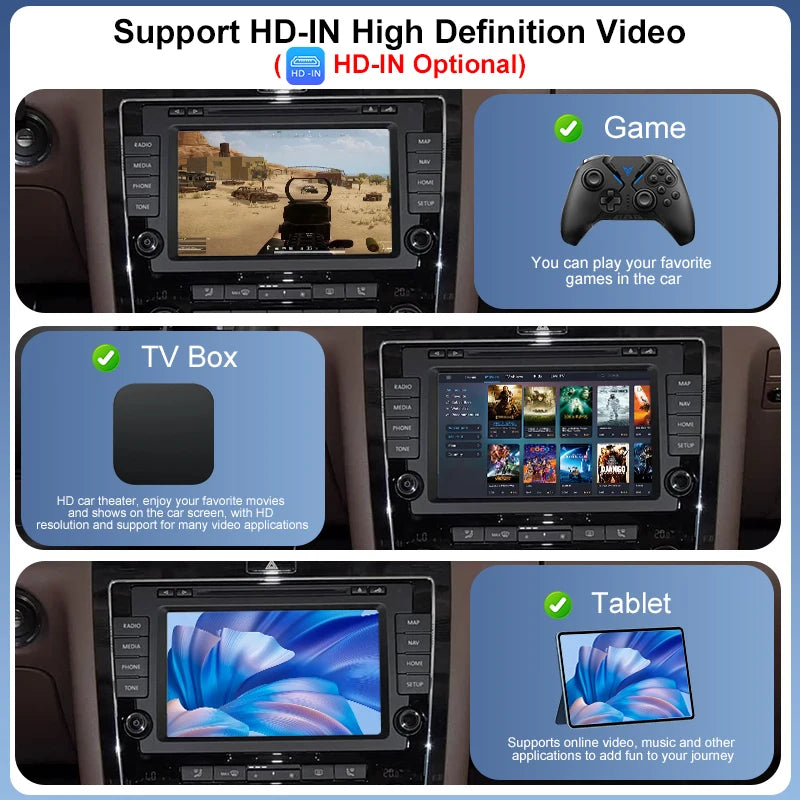 Wireless CarPlay Android Auto Adaptor RNS510 Series Volkswagen Phaeton RNS 810 2009-2015 Steering Wheel Control