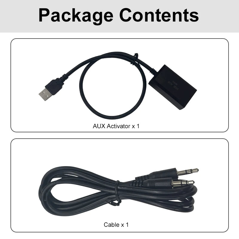 7 Inch Car Screen AUX to USB Adapter for Mercedes Benz NTG 5.0/5.1 System Audio Input Output Converter Black ABS 1 Year Warranty