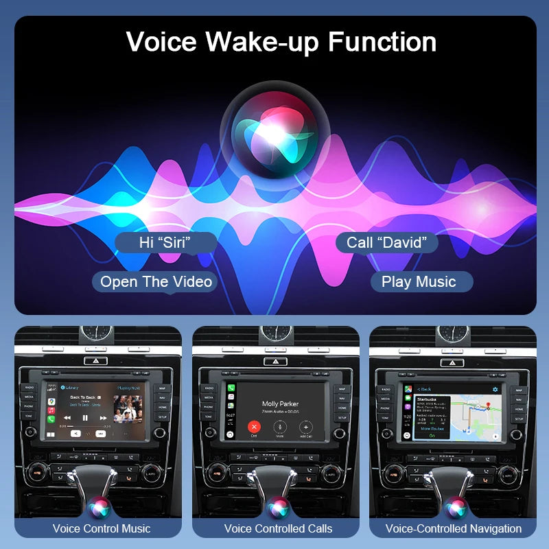 Wireless Android Auto CarPlay for Volkswagen Tiguan Passat RNS510 Skoda Phaeton Support Mirror Link Airplay Navi Touch Control